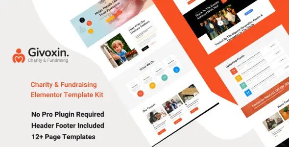 Givoxin – Charity Elementor Template Kit